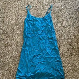 Teal spaghetti strap dress
